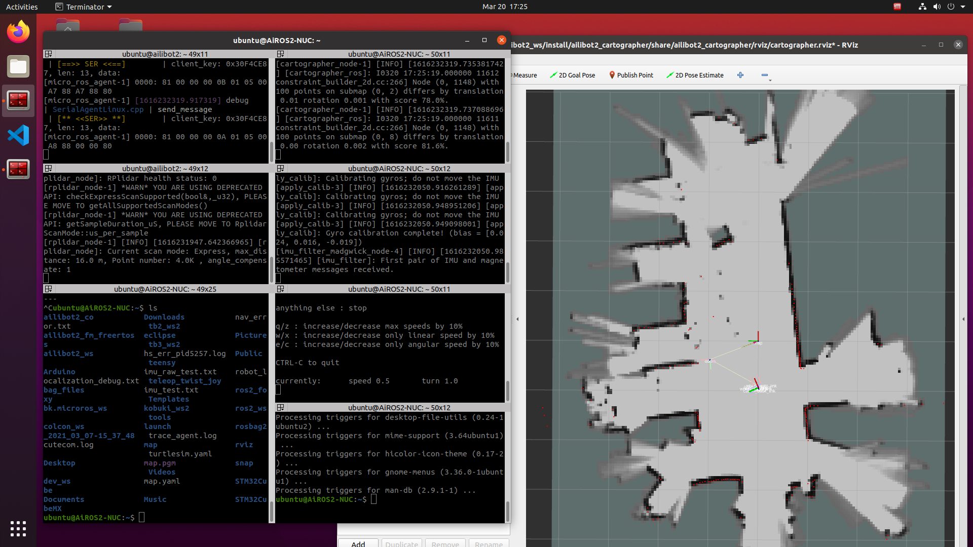 ROS2与Ailibot2入门教程-建图-cartographer建图_Ailibot2