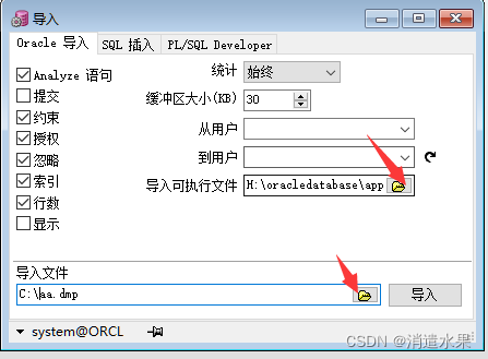 pgsql容器 怎么用指令导入sql文件到某个模式下 文件的路径怎么写 sqlplus 导入_数据库_08