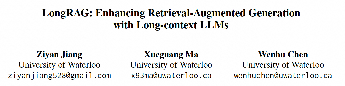 强强联合！当RAG遇到长上下文，滑铁卢大学发布LongRAG，效果领先GPT-4 Turbo 50%_数据集