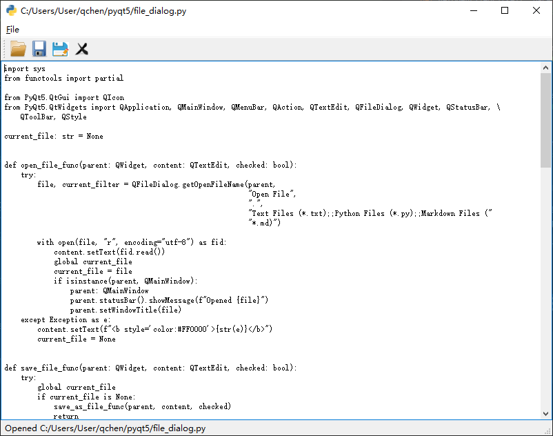 pyqt QFileSystemModel 当前行_开发语言