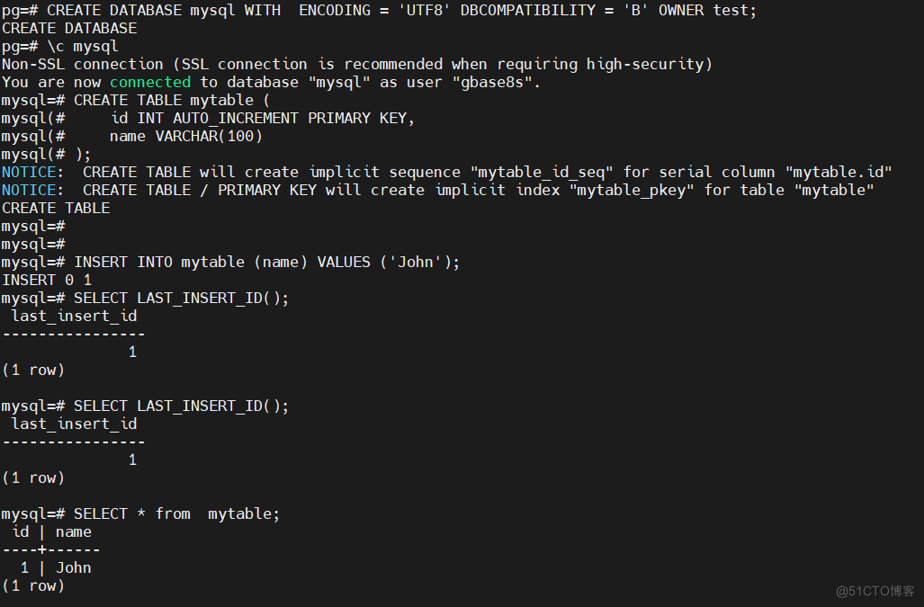 GBase 8c 兼容模式使用说明_mysql_03