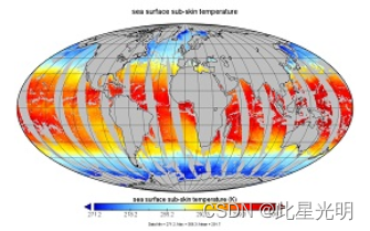 美国航天局 Aqua 卫星上的高级扫描微波辐射计-地球观测系统 (AMSR-E) 提供的 GHRSST 3U /2P级全球皮下海面温度_人工智能