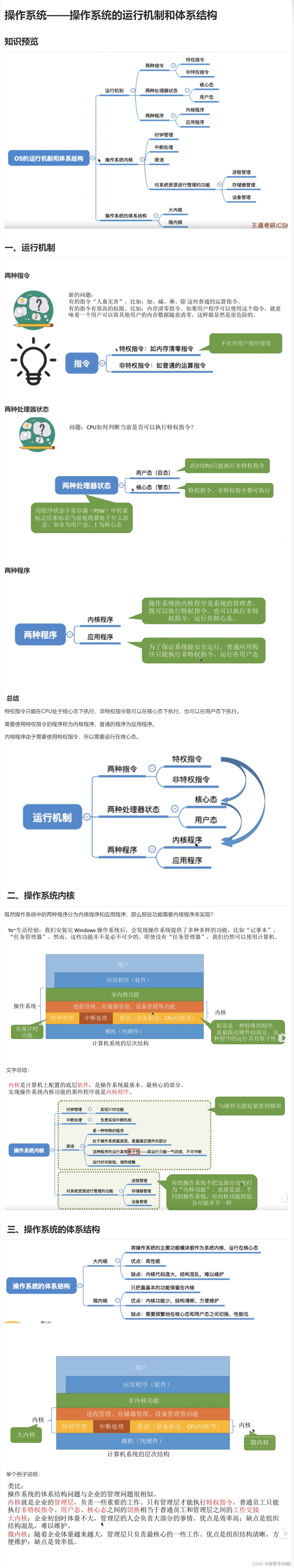 操作系统——操作系统的运行机制和体系结构_操作系统