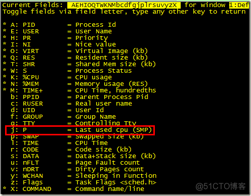 linux top RES命令参数详解_字段_04