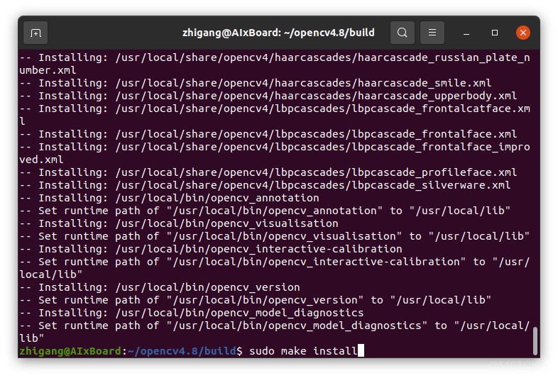 Ubuntu系统下编译OpenCV4.8源码_命令行_05