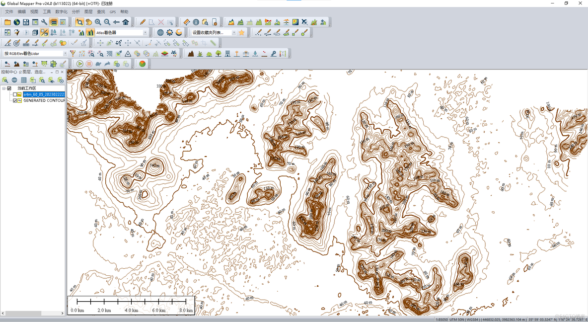 global mapper地形图生成dem_图层_15