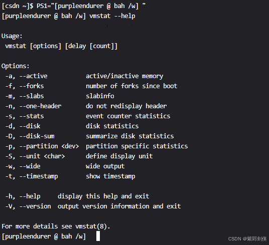 Linux shell编程学习笔记64：vmstat命令 获取进程、内存、虚拟内存、IO、cpu等信息_linux_02