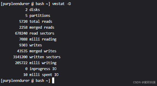 Linux shell编程学习笔记64：vmstat命令 获取进程、内存、虚拟内存、IO、cpu等信息_学习笔记_06