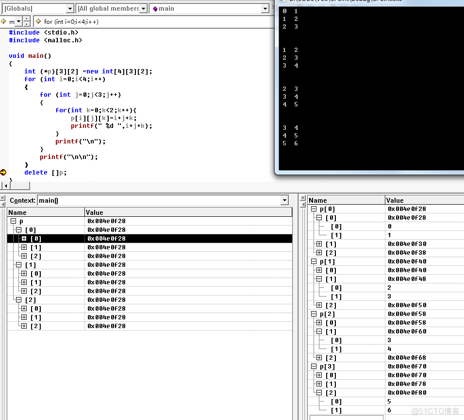 c/c++多维数组动态分配与释放_数组_07