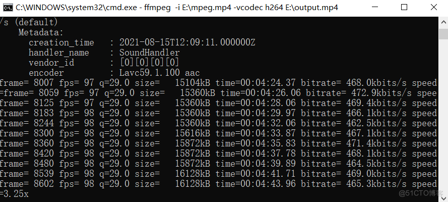 FFmpeg[5] - 将视频文件转码成MP4格式_视频压缩_02