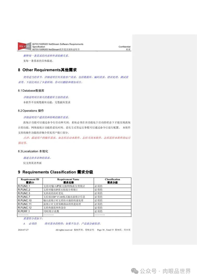 华为软件需求规格说明书(SRS)（附下载）_规格说明书_30