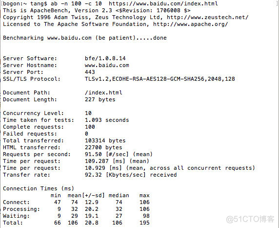Apache下分析ab性能测试结果_接口测试