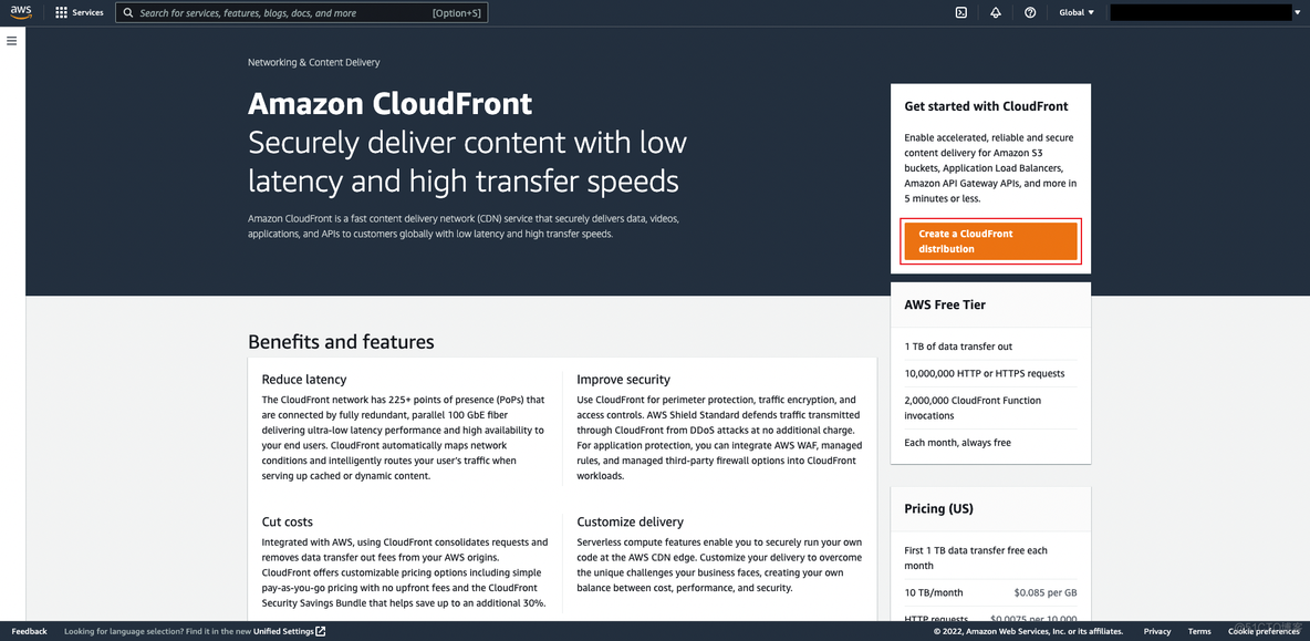 云端漫游：亚马逊云永久免费Amazon CloudFront(CDN)服务体验_亚马逊_03