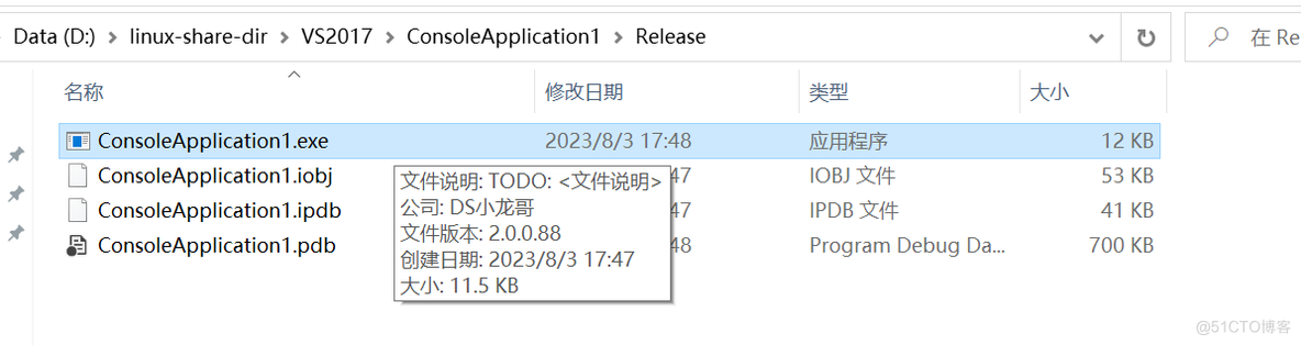 VisualStudio(VS)设置程序的版本信息(C-C++)_版本信息_10