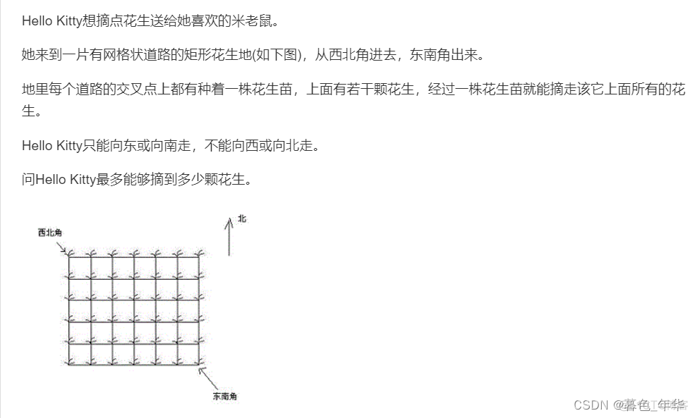 【动态规划】数字三角形模型：摘花生_ci