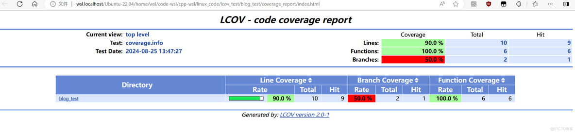 【C++】单元测试覆盖率工具lcov的使用_单元测试_03