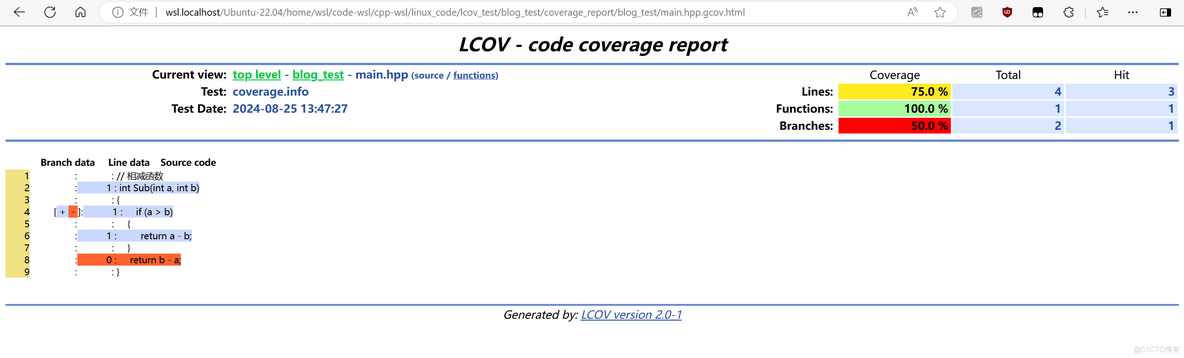 【C++】单元测试覆盖率工具lcov的使用_c++_05