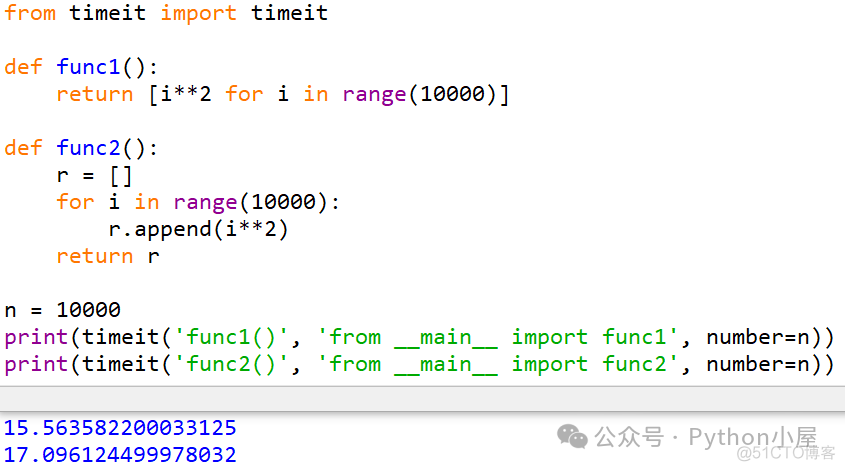 进行了内部优化的Python列表推导式反而不如for循环效率高？_python_04