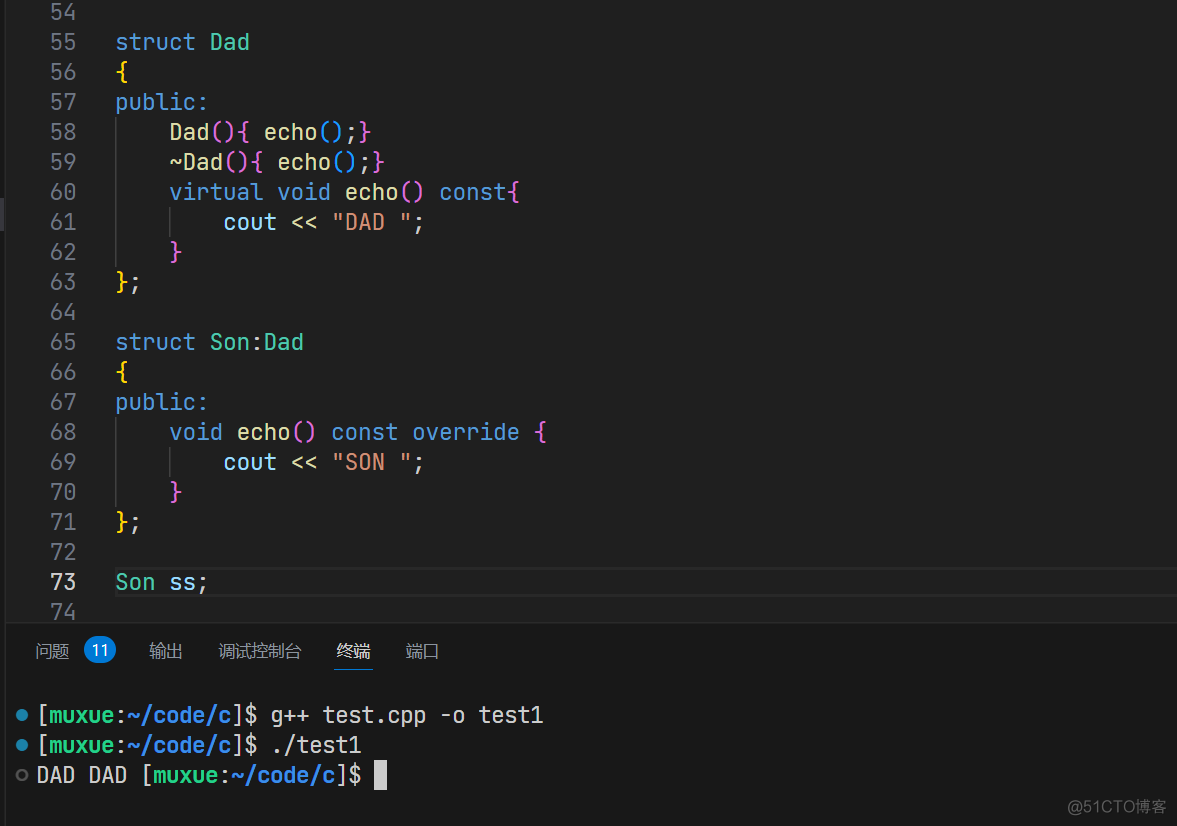 【C++】早绑定、析构与多态 | 一道关于多态的选择题记录_子类