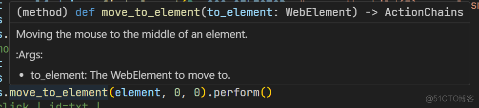 【Python】selenium遇到ActionChains.move_to_element() takes 2 positional arguments but 4 were given报错_python_02