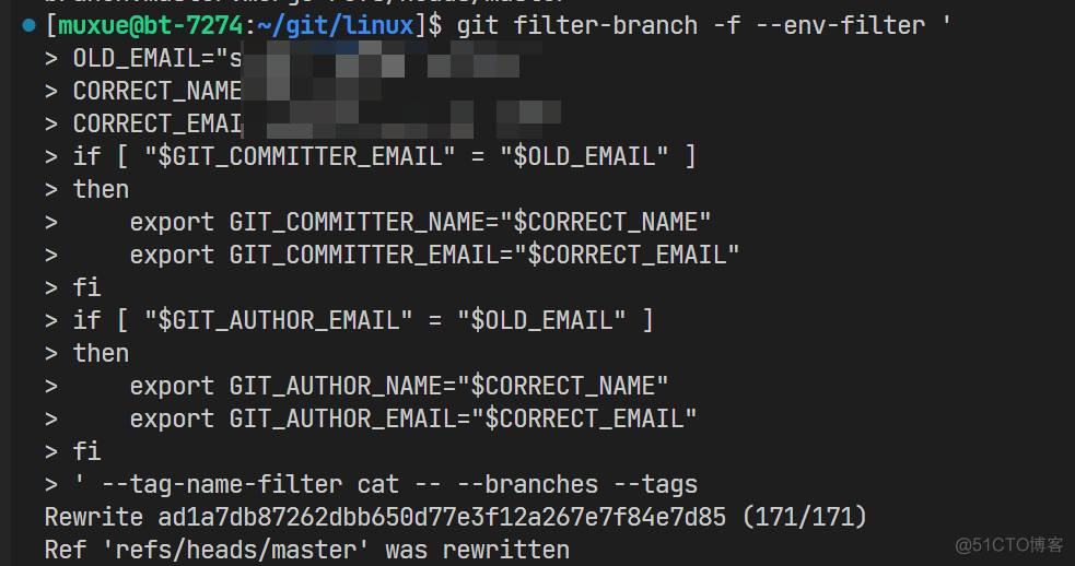 【Git】如何修改本地仓库的用户名和邮箱_用户名_04