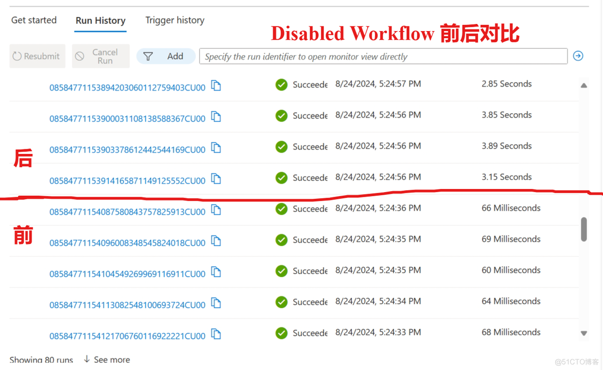 【Azure Logic App】在逻辑应用中开启或关闭一个工作流是否会对其它工作流产生影响呢？_执行时间_02