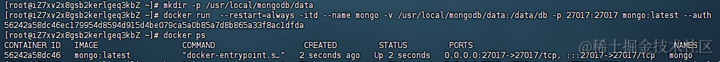 docker mongodb安装后没有账号密码_docker_03