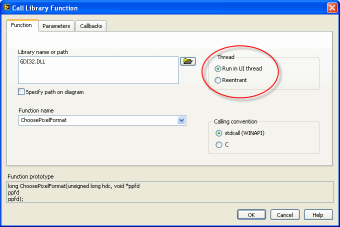 LabVIEW <wbr>程序中的线程 <wbr>4 <wbr>- <wbr>动态连接库函数的线程 <wbr>[编写高效率的代码]