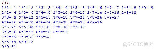 python乘法表_九九乘法表_02