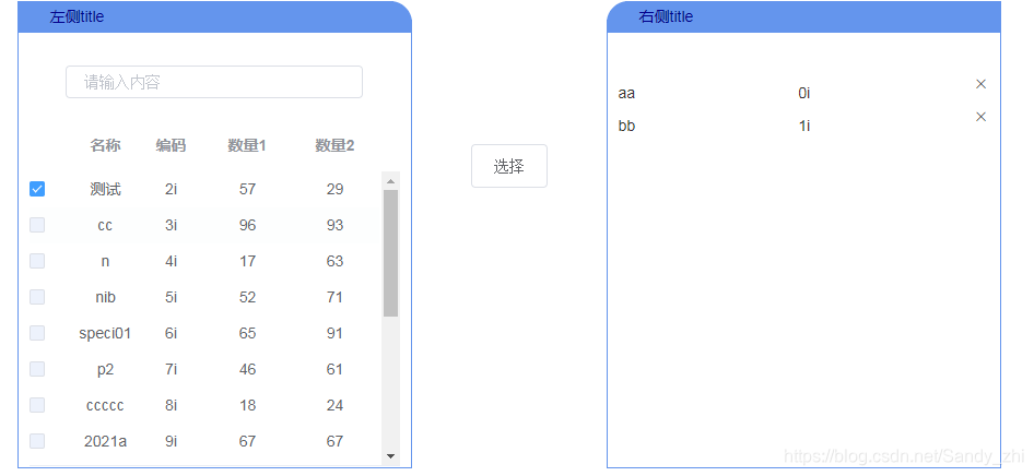 elementui穿梭框 table_elementui穿梭框 table