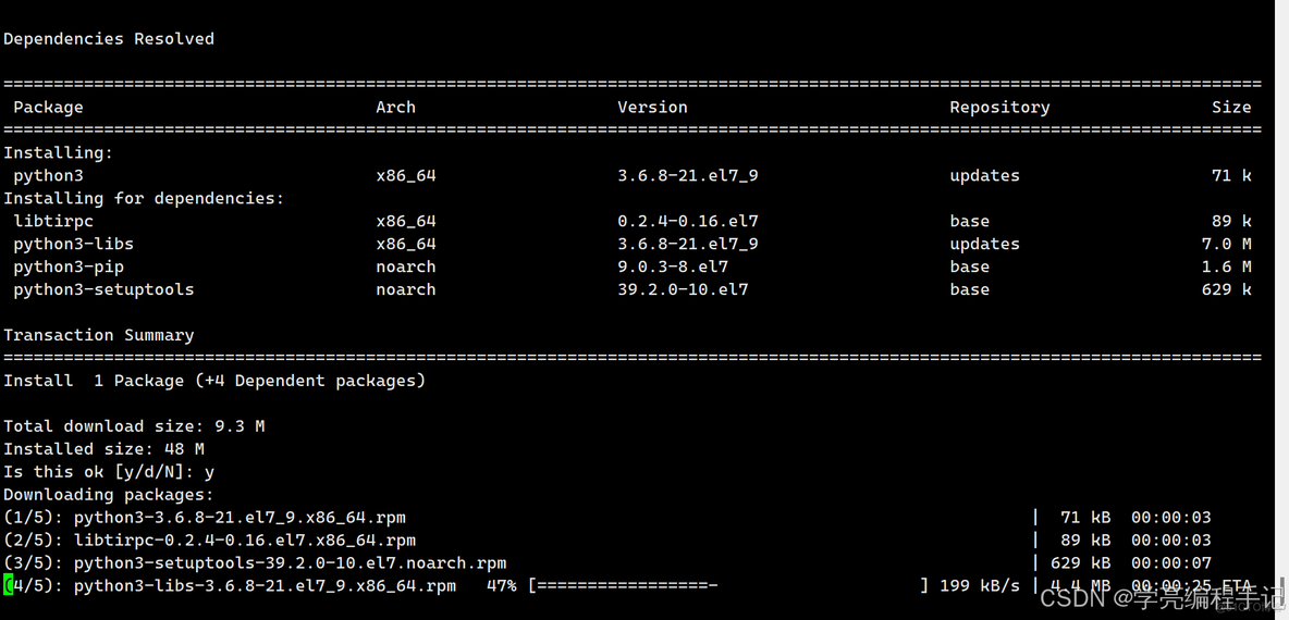 Linux centos7 yum安装python3并设置pip国内镜像源_pip