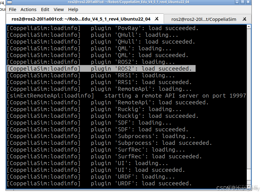 plugin ‘ROS2‘: loading...error CoppeliaSim和ROS2插件问题_Edu_07