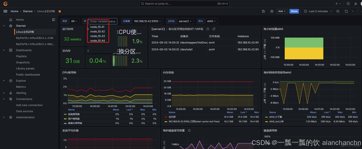 【运维监控】prometheus+node exporter+grafana 监控linux机器运行情况（2）_linux_19