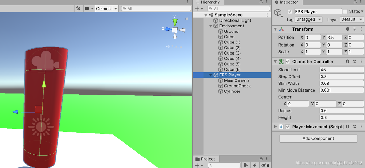 unity3d 第一人称控制器_unity3d_03