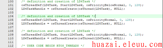 stm32cubemx freertos 默认任务_优先级_16