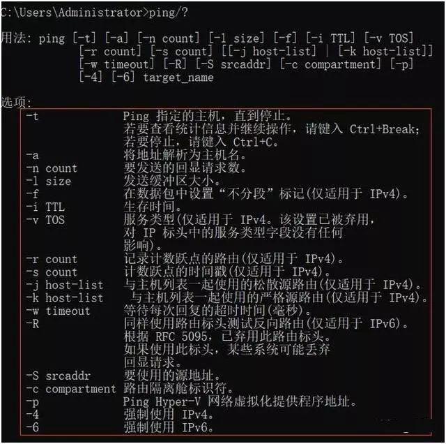 ping命令最全的用法与分析，收藏系列_IP_02