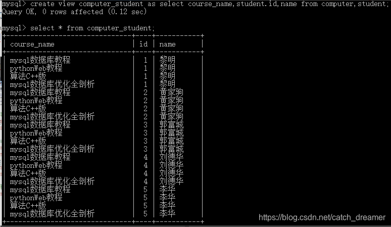 多表视图mysql_视图的删除_02