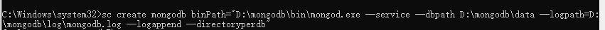 windows 安装 mongodb 没有bin_启动服务