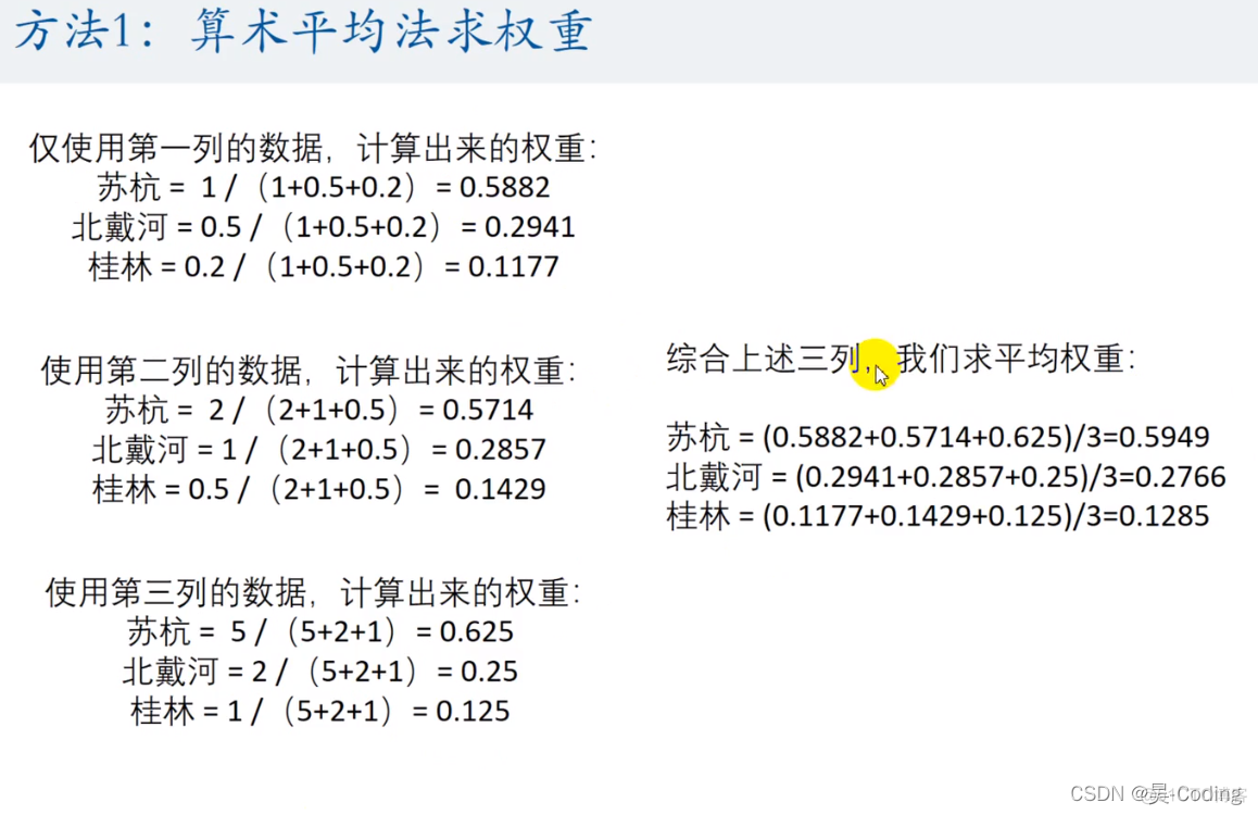 层次分析法几何平均法求权重_算法_19