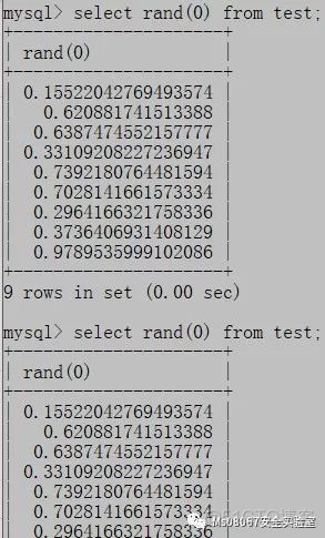 mysql 执行函数写法_随机数_03