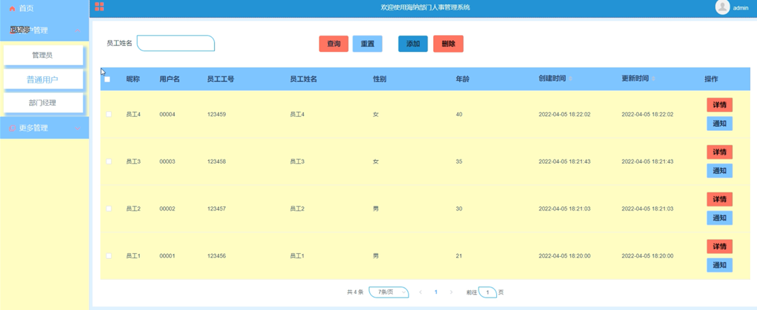 【万字文档+PPT+源码】基于springboot+vue人事管理系统-可用于毕设-课程设计-练手学习_毕业设计_16