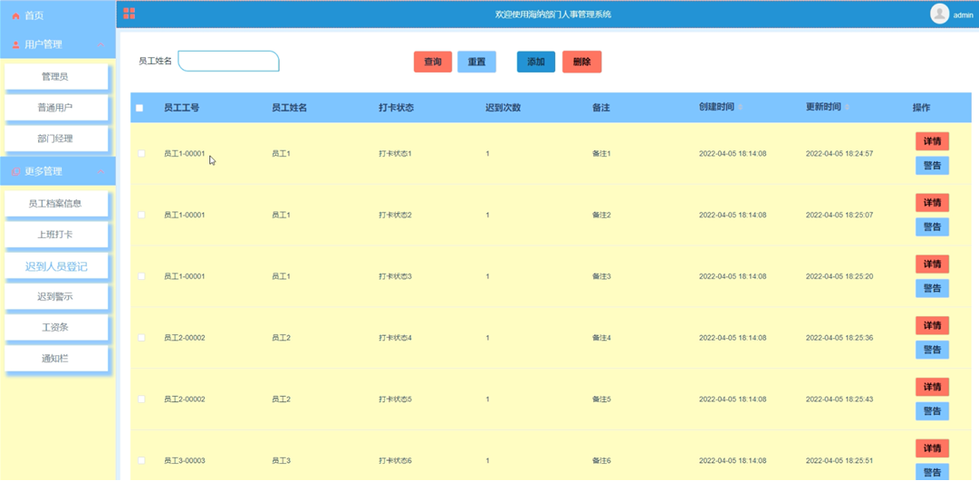 【万字文档+PPT+源码】基于springboot+vue人事管理系统-可用于毕设-课程设计-练手学习_毕业设计_17