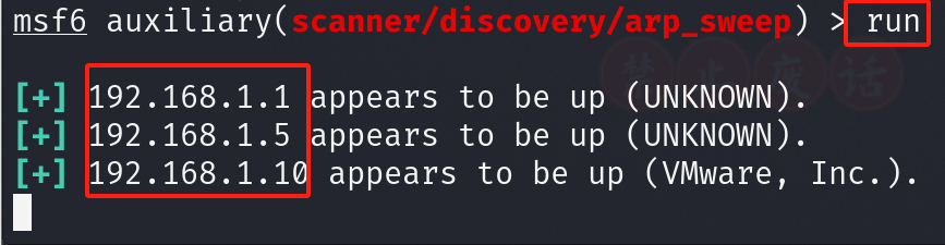 轻松使用Kali Linux的MSF探测网络在线设备_linux_07