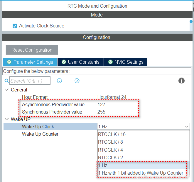 cubemx STM32F1 RTC定时唤醒_RTC周期性中断_04