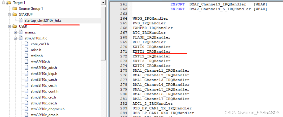 STM32CubeMX配置STM32F103C8T6的外部中断按键_单片机_10