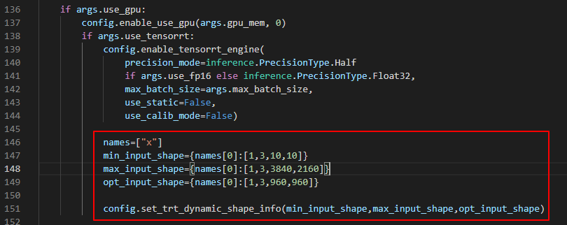 [深度学习][jetson]paddleocr的python部署在jetson上使用tensorrt报错nvalidArgumentError: The input [x] shape_python