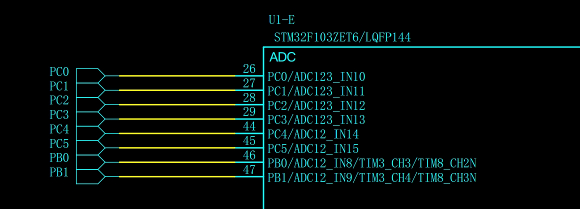 STM32CUBEMX配置ADC采集_引脚_03