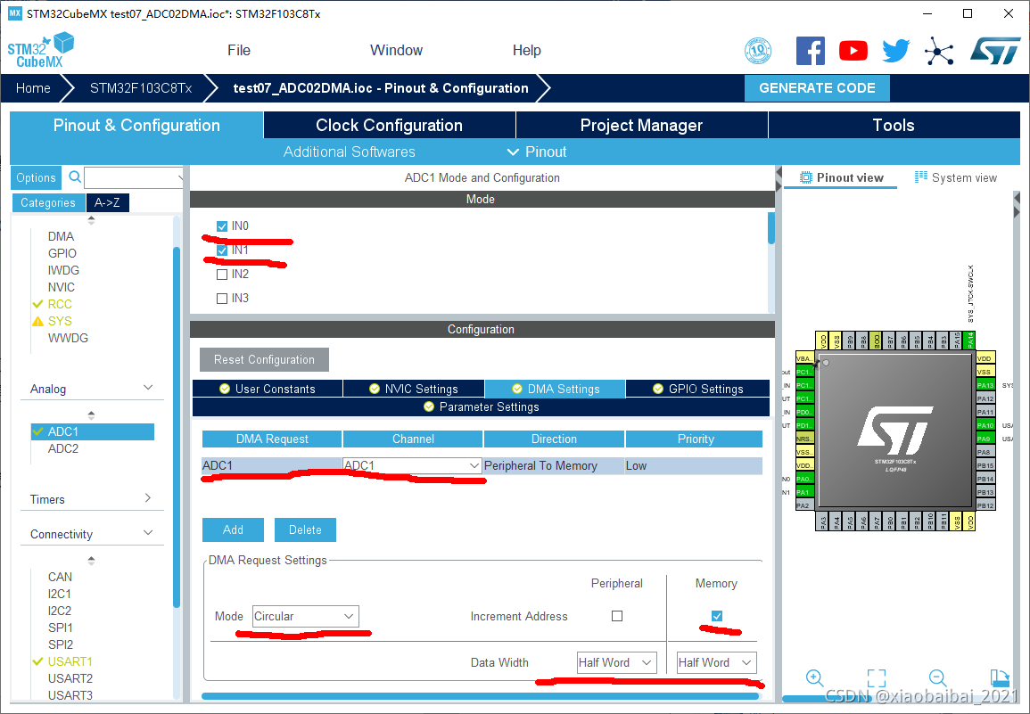 stm32f103c8t6 cubemx配置ADC中断方式_上传_06