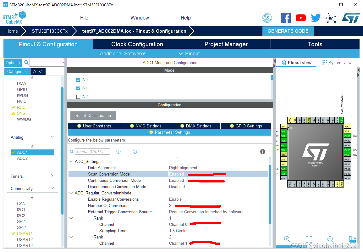 stm32f103c8t6 cubemx配置ADC中断方式_数据_07