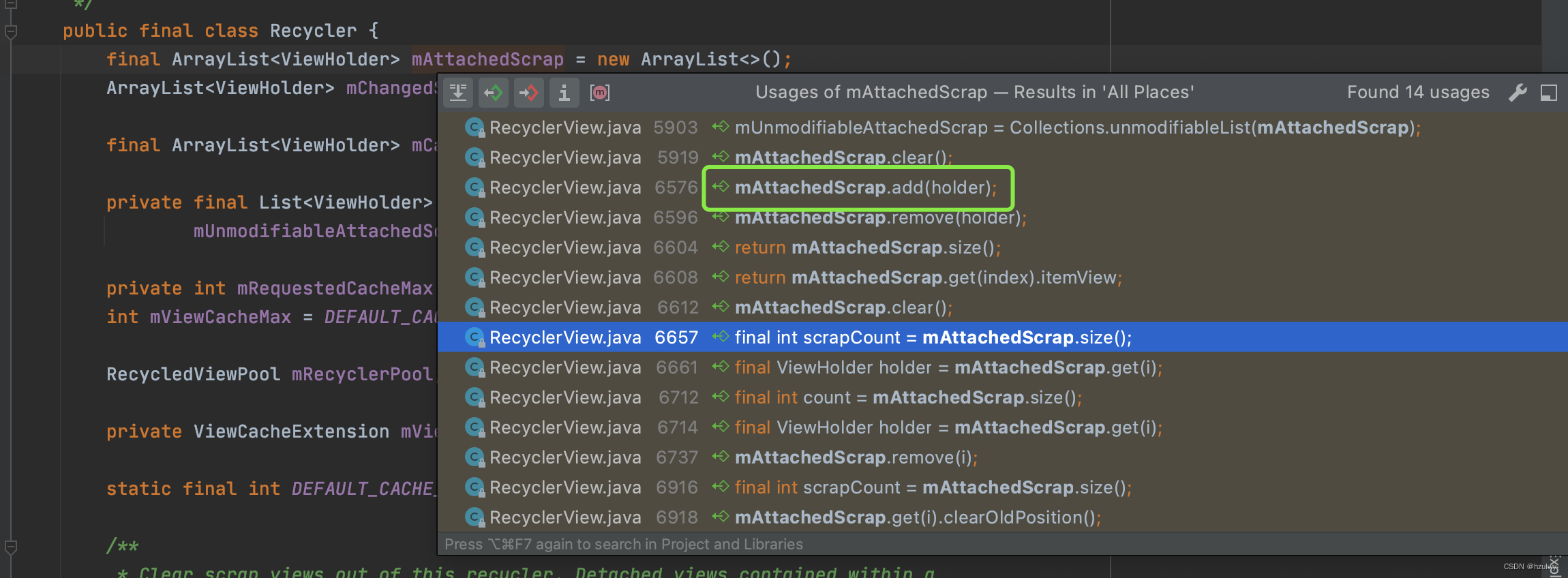 recyclerview 不想复用item_ide_19